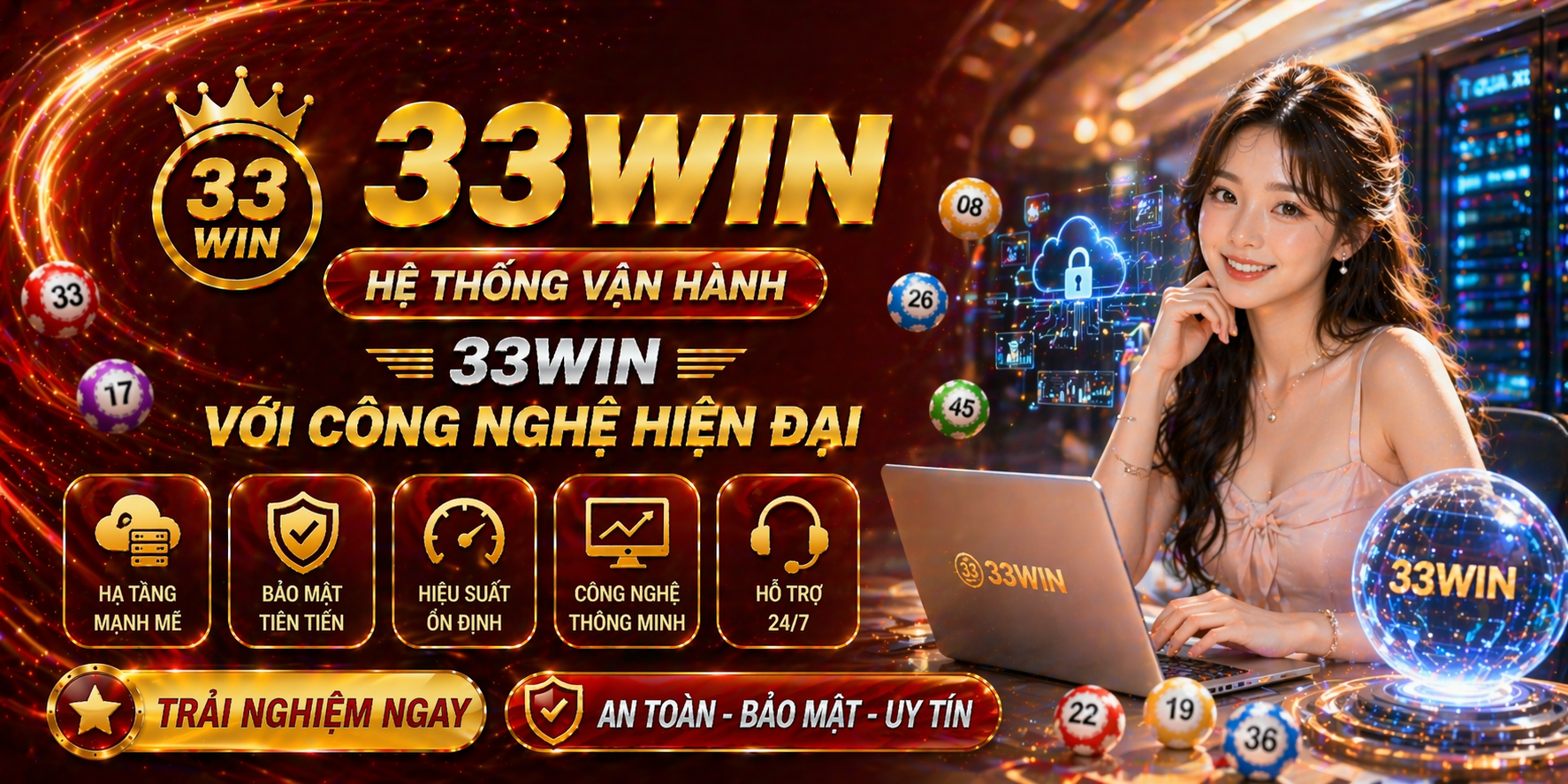 Hệ thống vận hành 33Win với công nghệ hiện đại