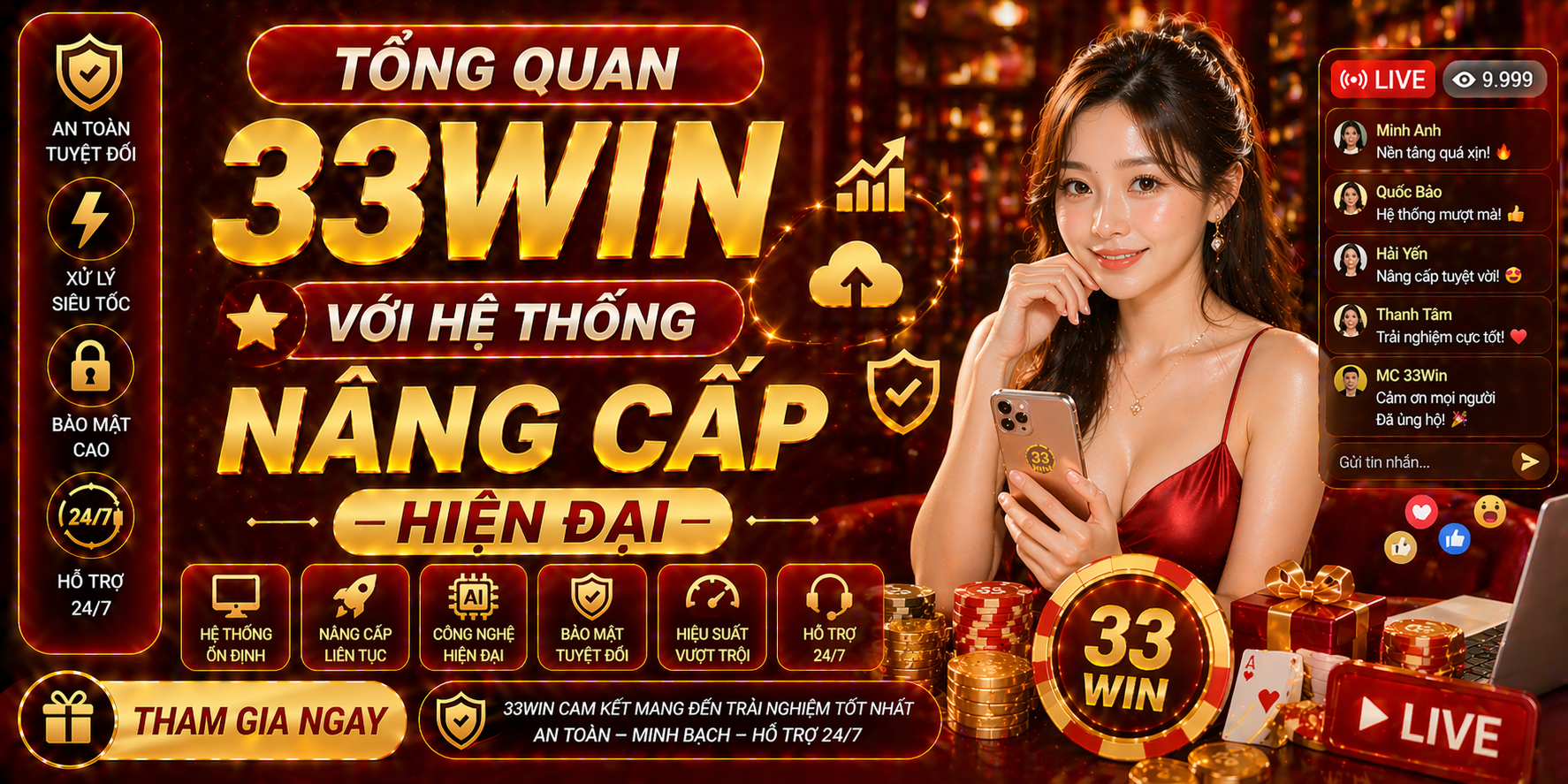 Tổng quan 33Win với hệ thống nâng cấp hiện đại